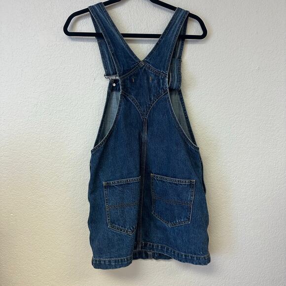 Free People Denim Mini Overall Dress Blue Size 27 - Picture 4 of 5